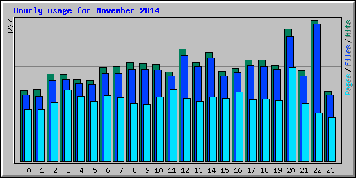 Hourly usage for November 2014