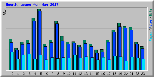 Hourly usage for May 2017